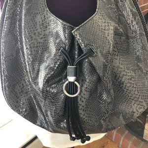 Cole Haan Faux Snakeskin Hobo Purse